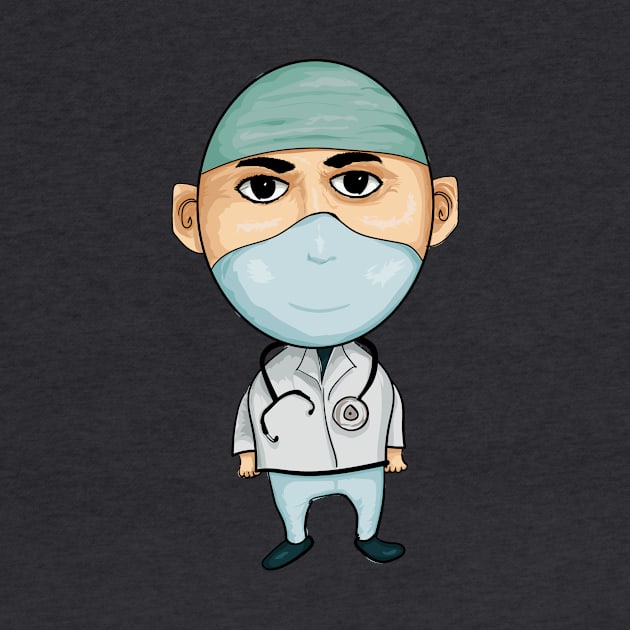 Medical Doctor Illustration T-Shirt by Zeruwsky Artwork